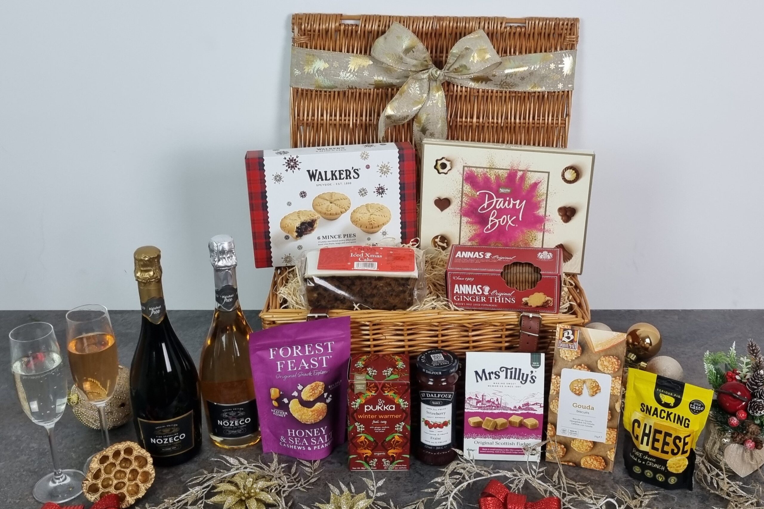 Winter Warmer Gift Hamper Basket with Nozeco – Alcohol Free - Image 2