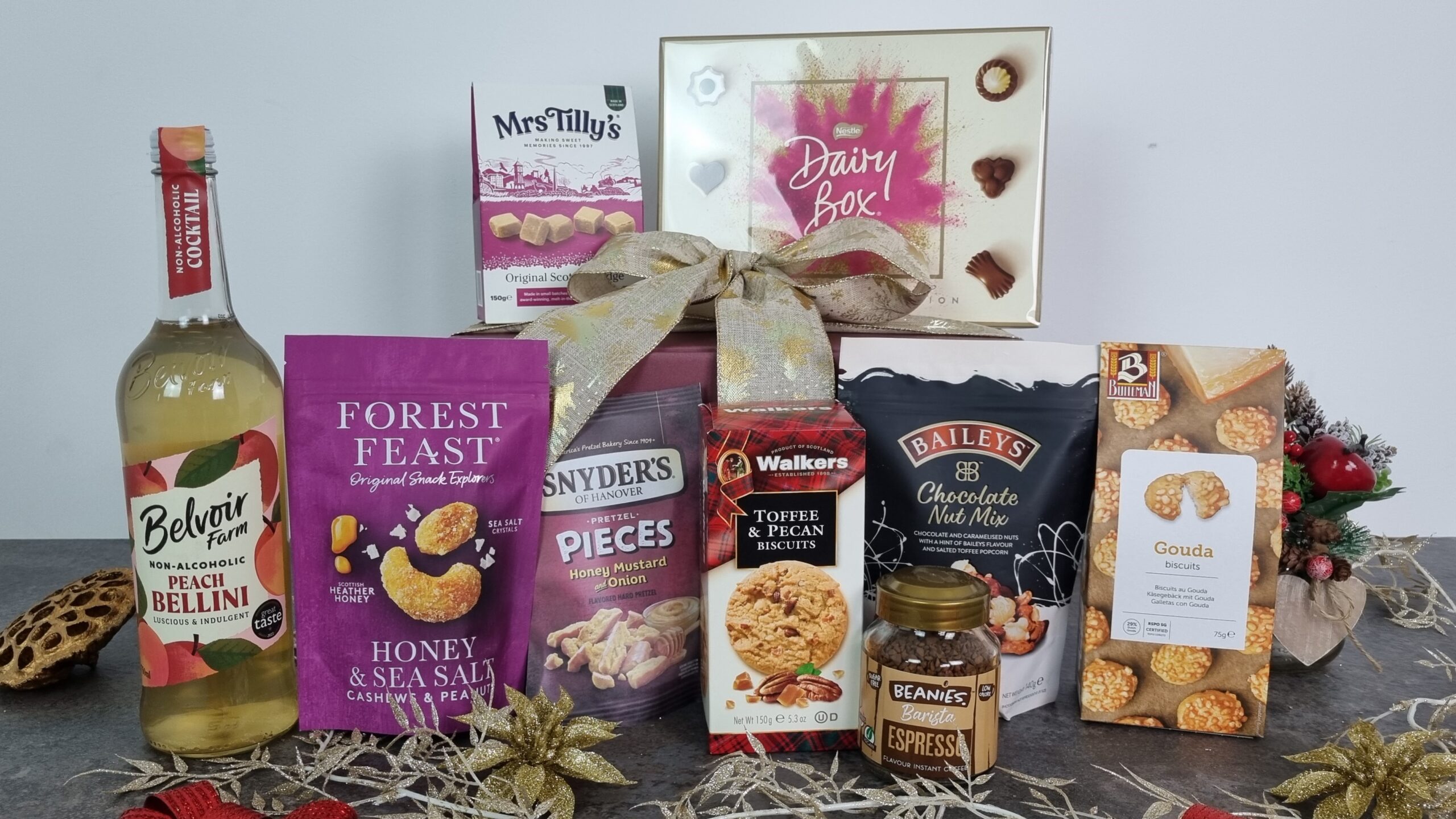 Gourmet Delights Gift Box with Peach Bellini